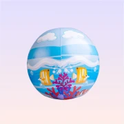 The Land of Legends Inflatable Beach Ball - Blue